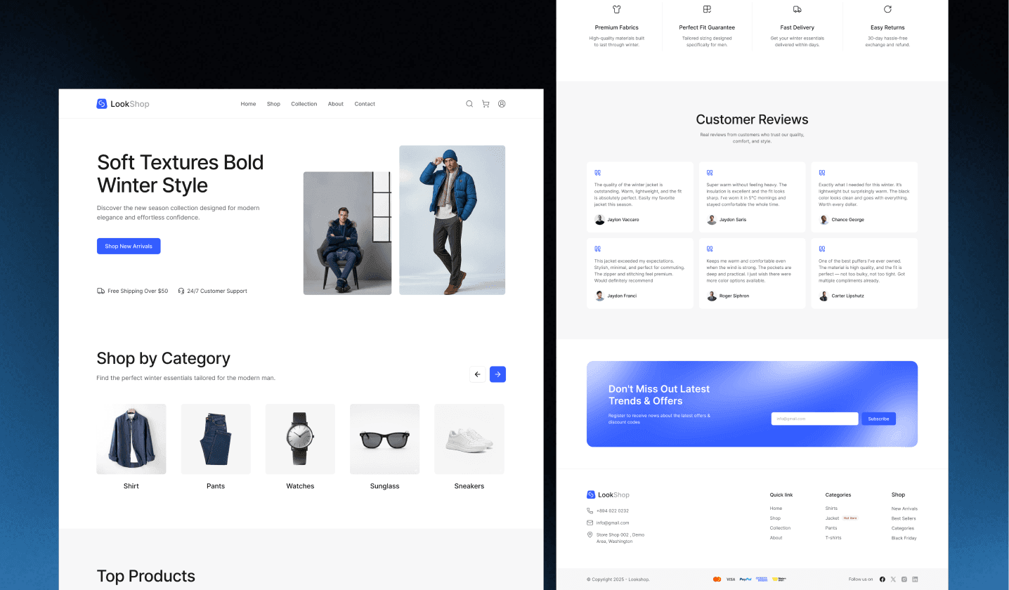 LookShop - React Fashion Ecommerce Website Template