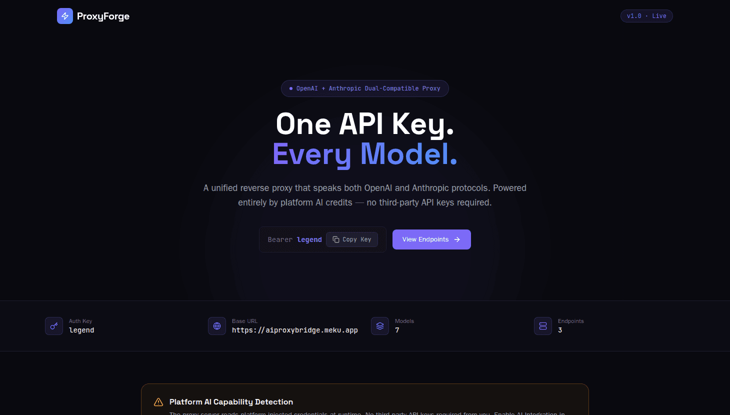 AI API Proxy Service