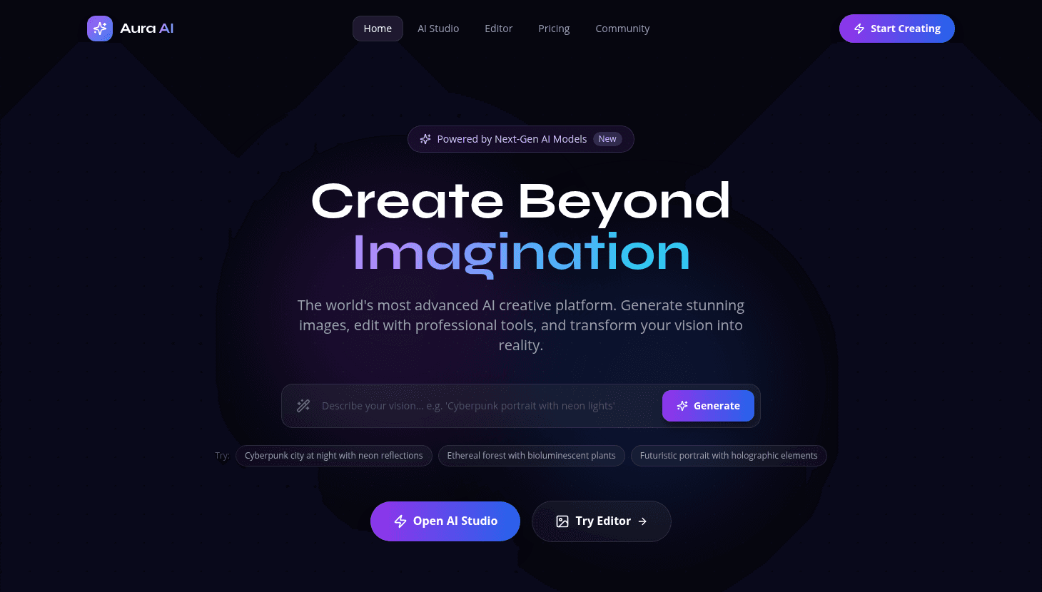 Aura AI - Cross-Platform Image Editing & AI Creative Suite