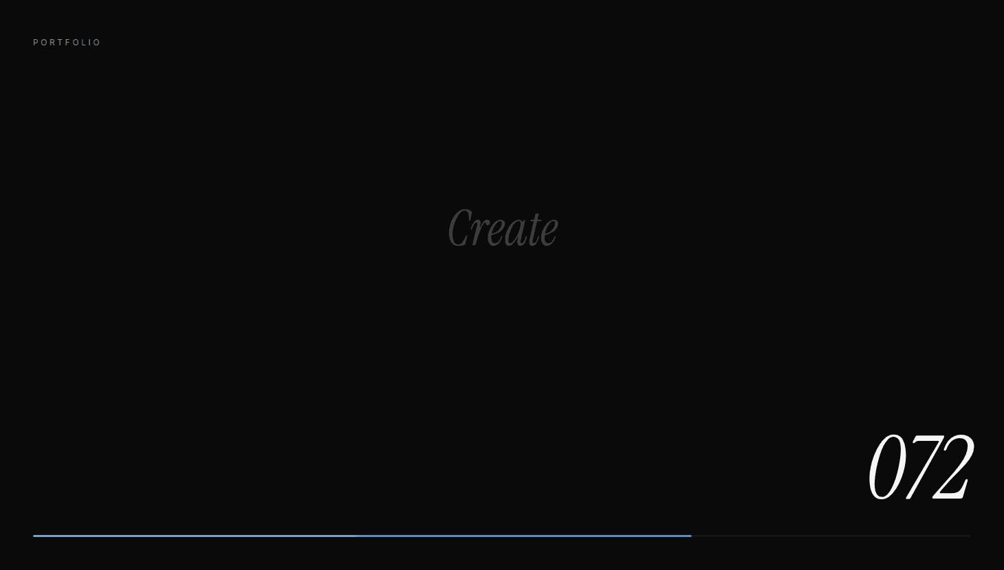 Dark Portfolio Landing Page