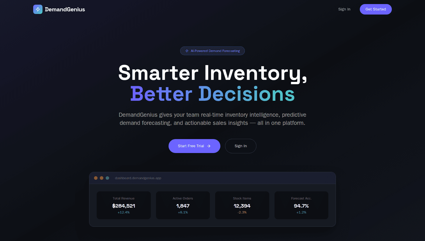 Inventory Management Dashboard