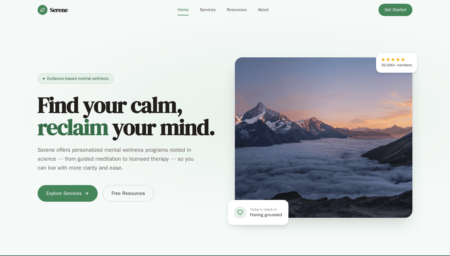 Mental Wellness Website