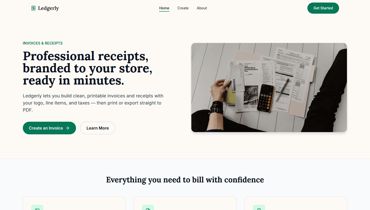 Invoice and Receipt Generator
