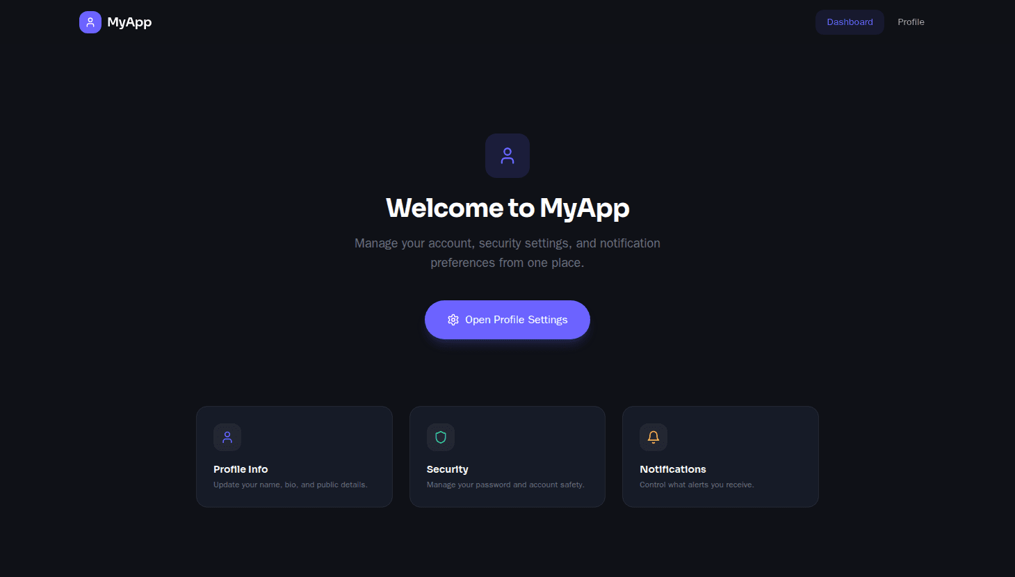 User Profile Management Page