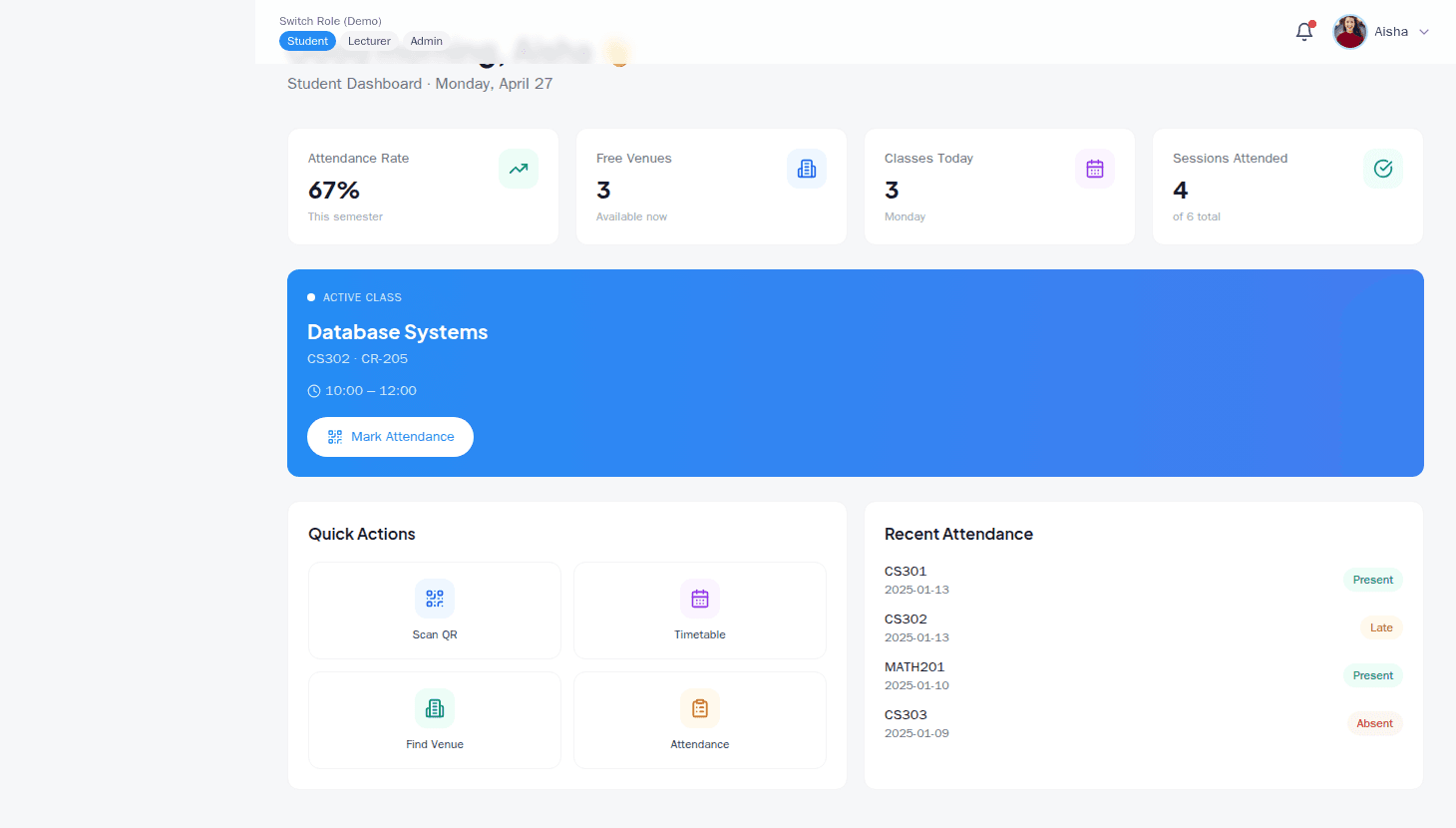 Smart Venue Attendance System