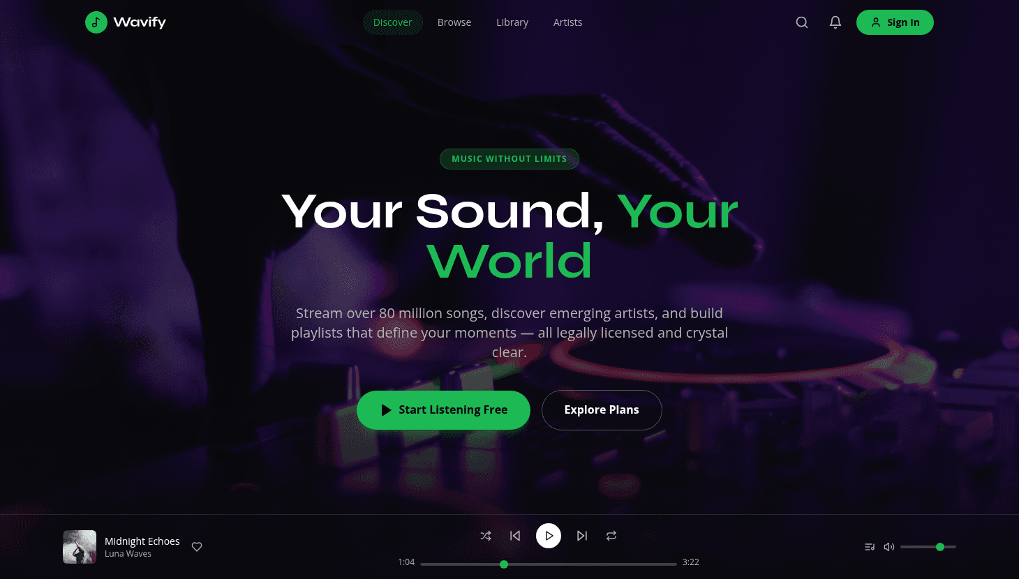 Spotify-Inspired Music Streaming App