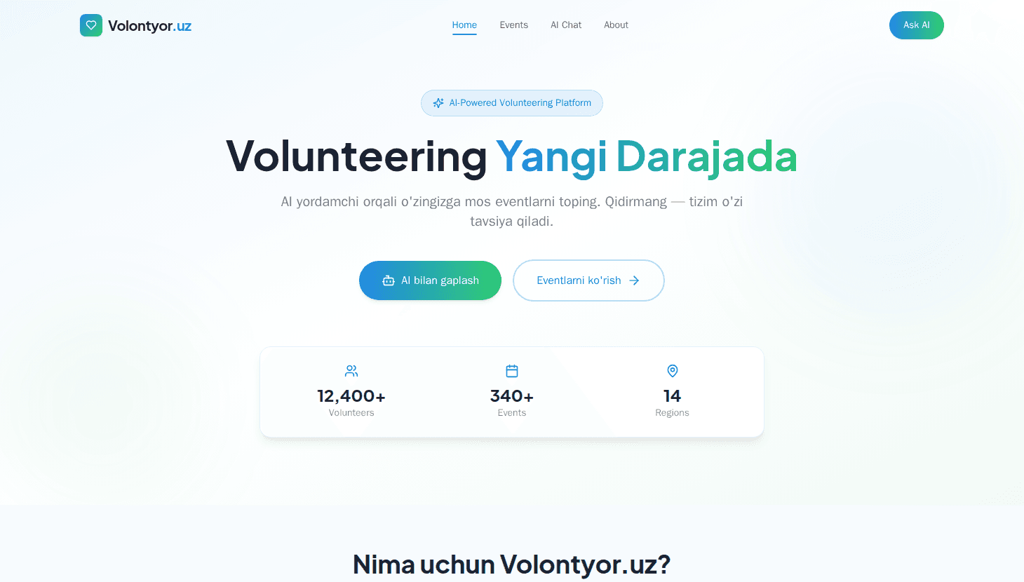 Volontyor AI Events System