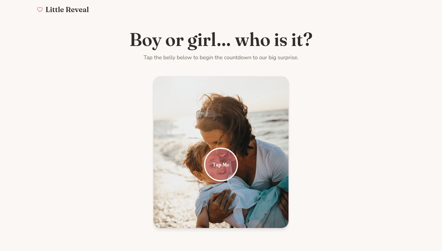 Gender Reveal Web App